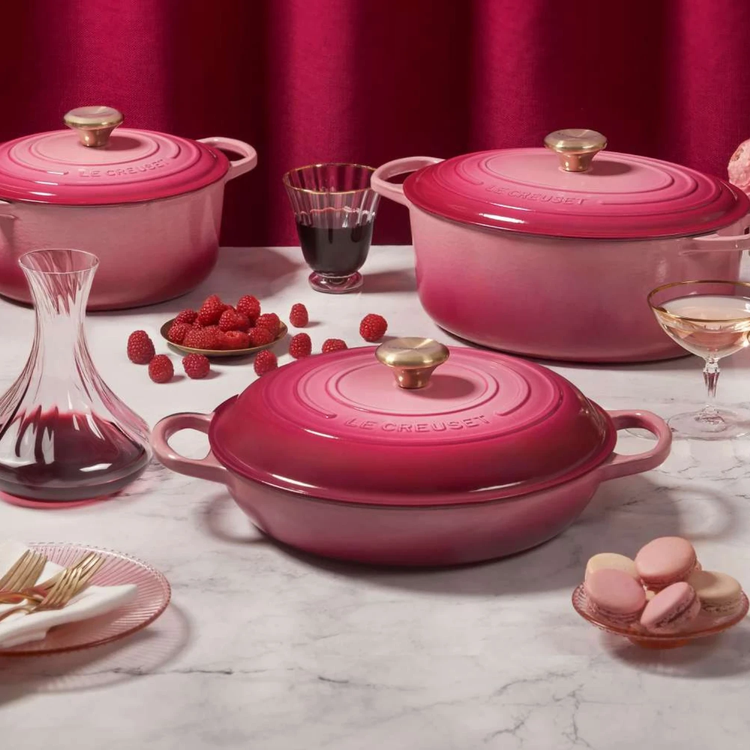  PINK ROTUS、WATERLIRY ２種のカップ&皿 Le Creuset's Berry & Rose Quartz nieuwe kleuren: Exclusief in een